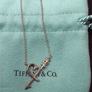 Tiffany & Co. Silver Heart Arrow Necklace